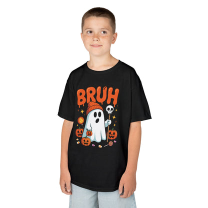 Bruh Ghost Halloween Cute Ghost Trick Or Treat Candy Kids T-Shirt