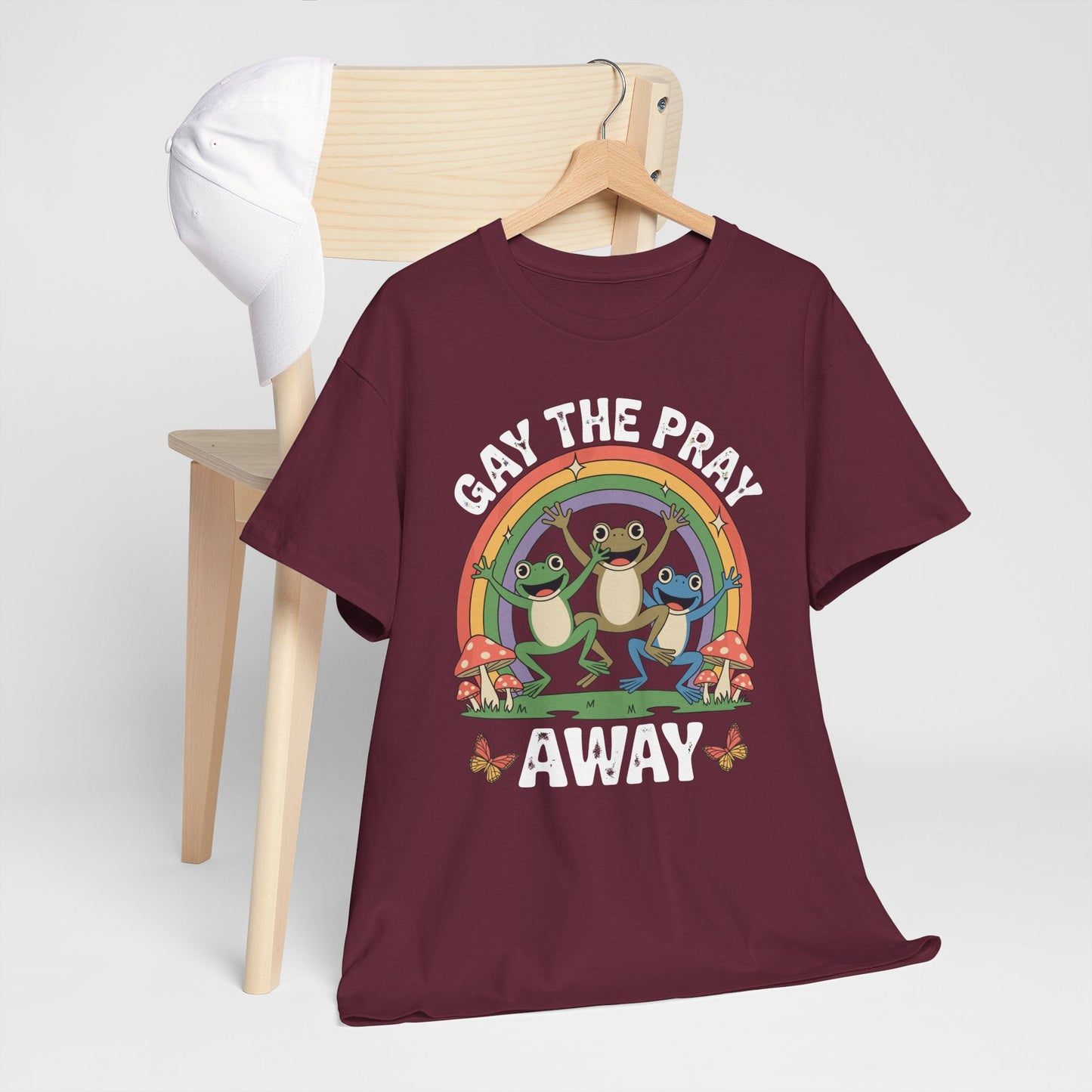 Gay The Pray Away Rainbow LGBT Pride Funny Meme Frogs T-Shirt
