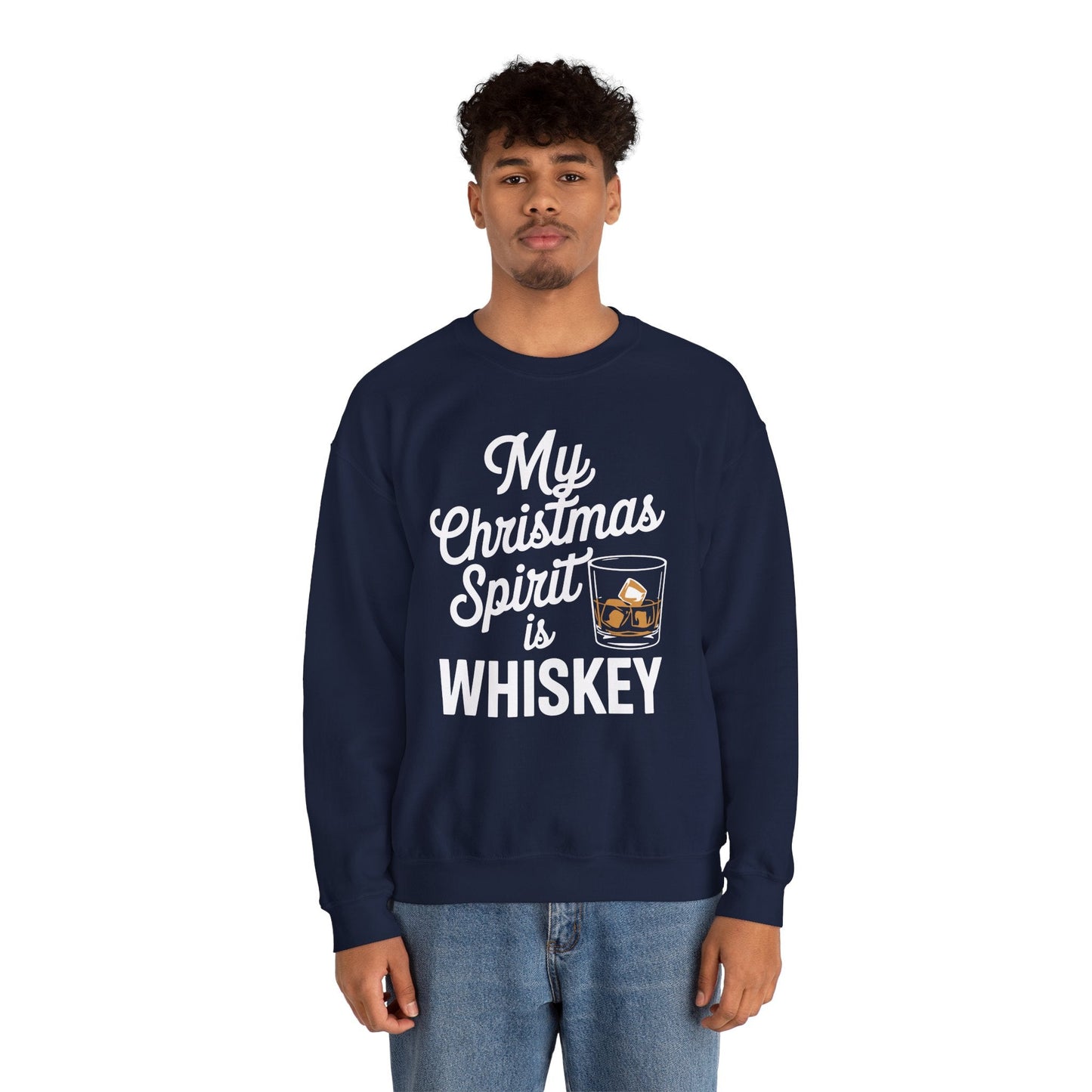 Funny Christmas Drinking Shirt Whiskey Liquor Drinker Saying Sweatshirt