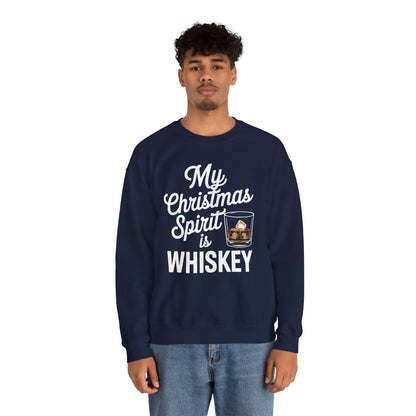 Funny Christmas Drinking Shirt Whiskey Liquor Drinker Saying Sweatshirt