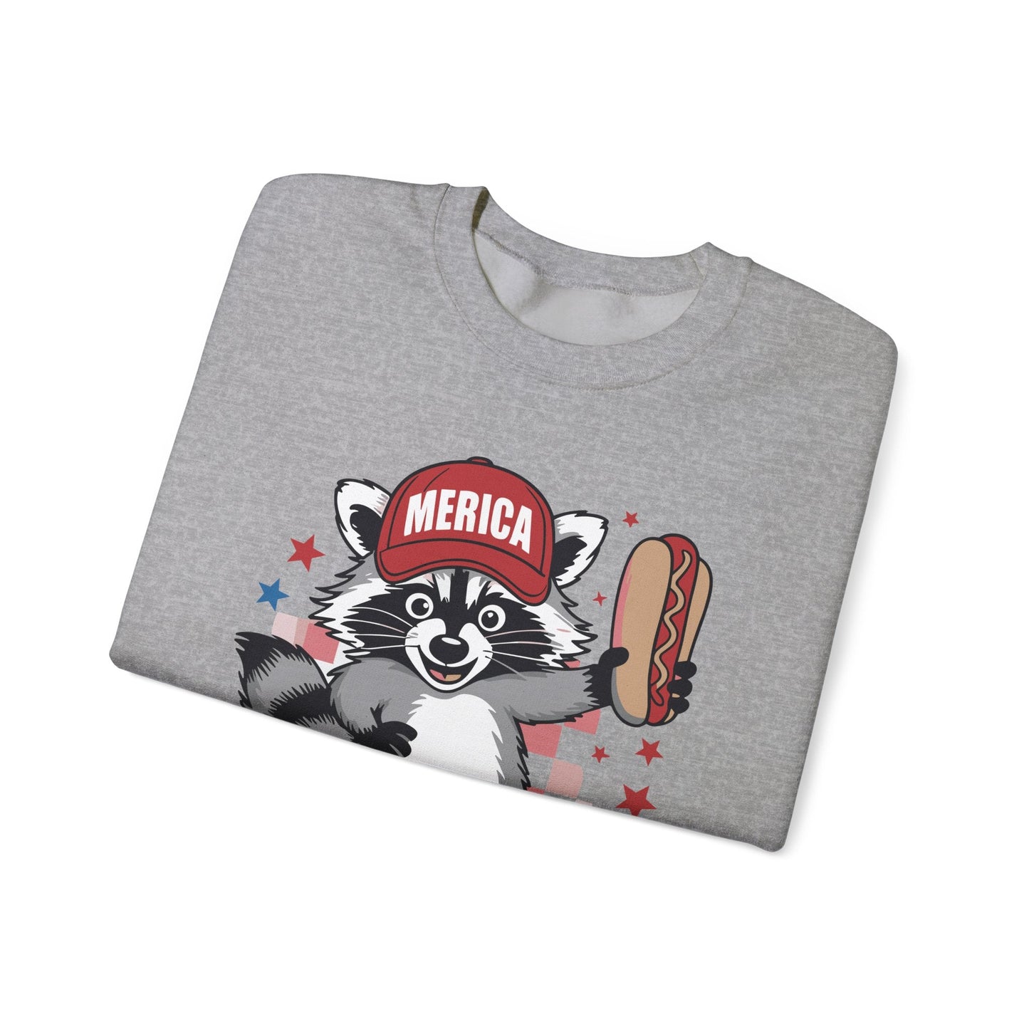 Red White And Feral Raccoon 4th of July Saying Meme Sweatshirt
