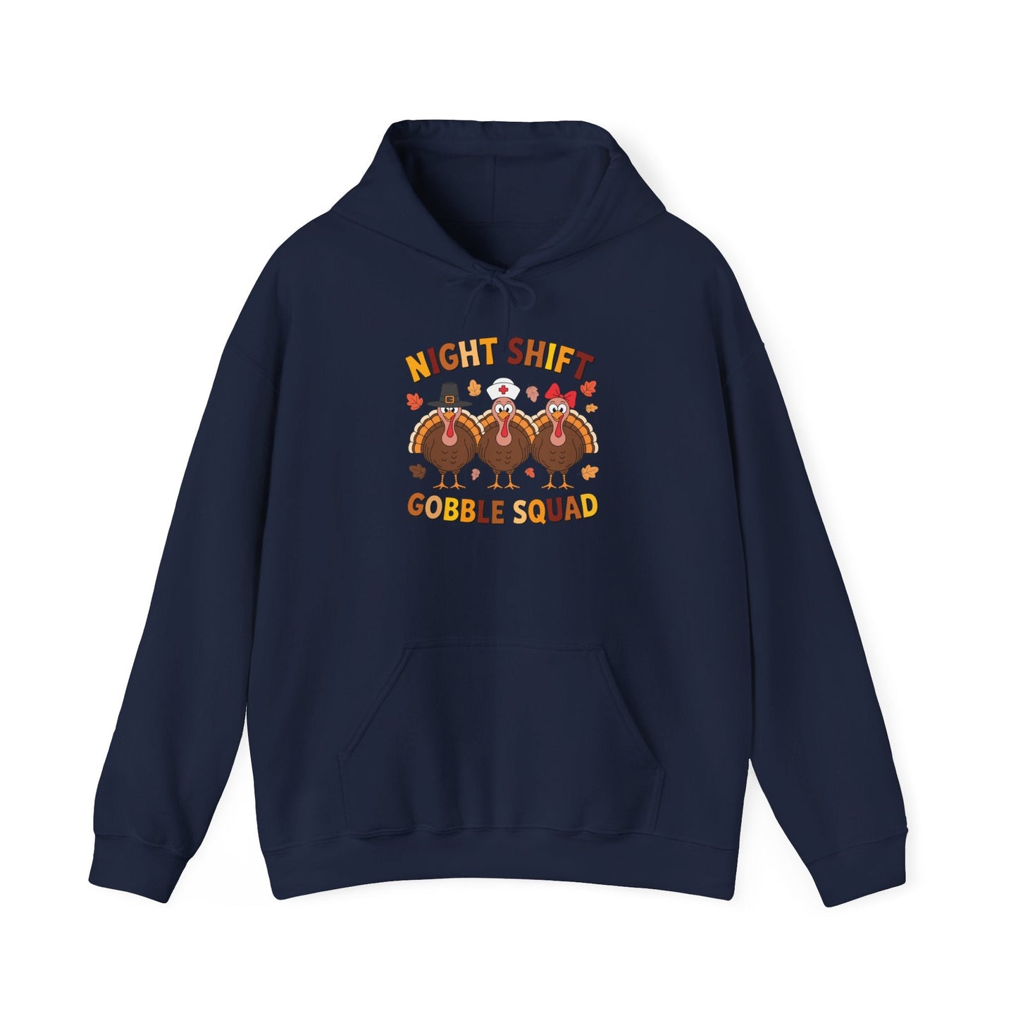 Night Shift Gobble Squad Night Worker Staff Thanksgiving Hoodie