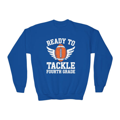Ready To Tackle Fourth Grade Back To School Football Sweatshirt