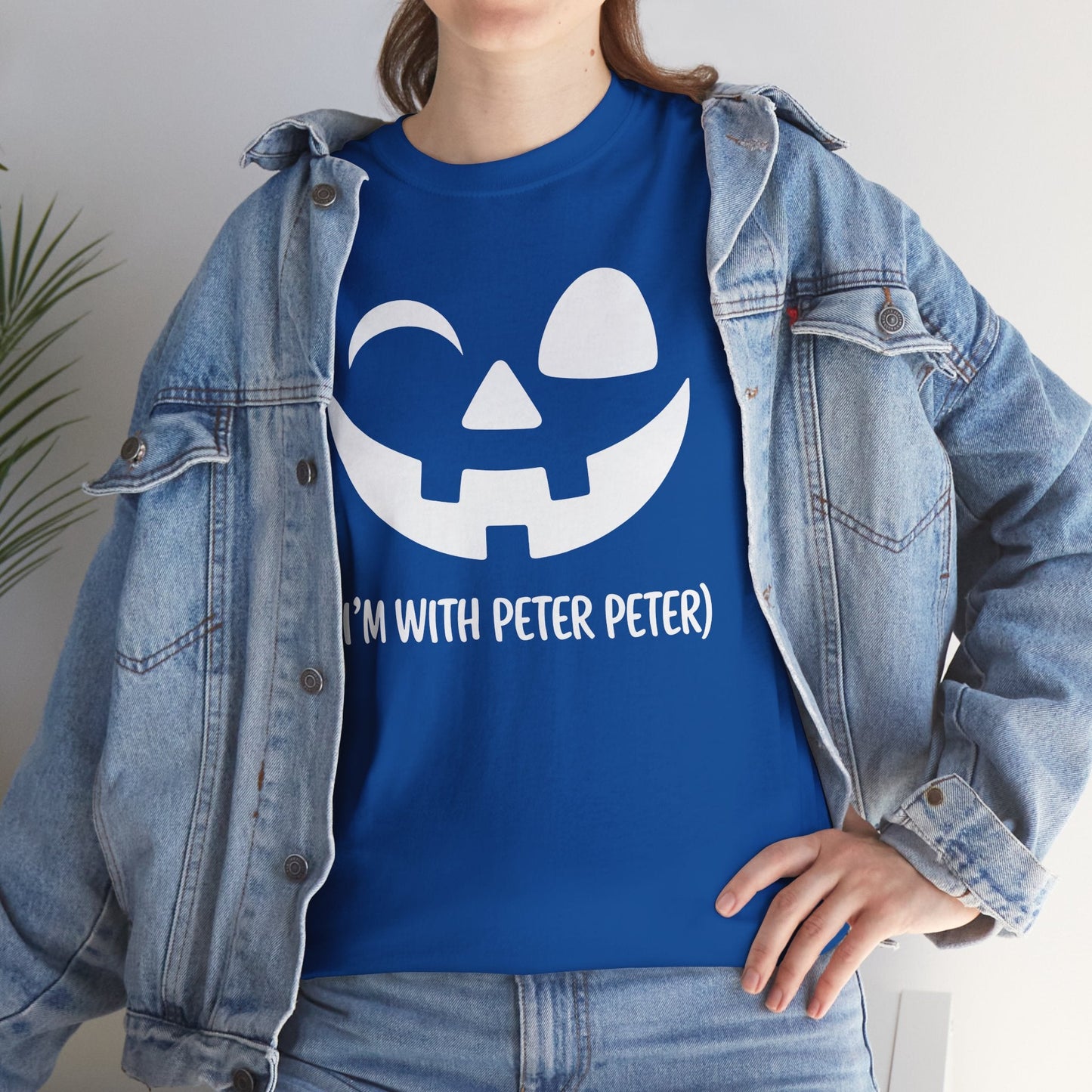 Im With Peter Couple Halloween Adult Eater Pumpkin T-Shirt