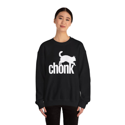 Chonk Cat Meme Funny Black Sweatshirt