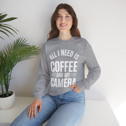All I Need Is Coffee And My Camera Photography Gift Sweatshirt