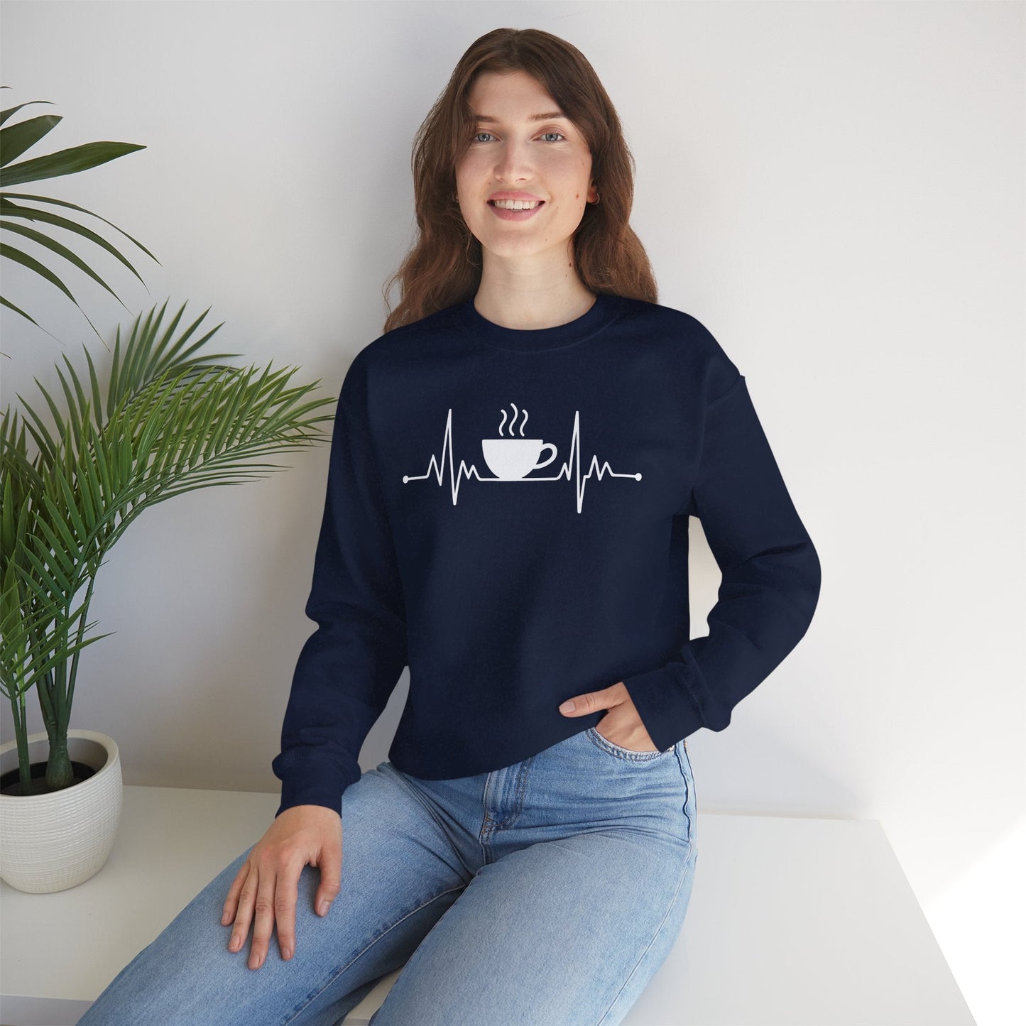 Coffee Heartbeat Drinking Coffee Sweatshirt