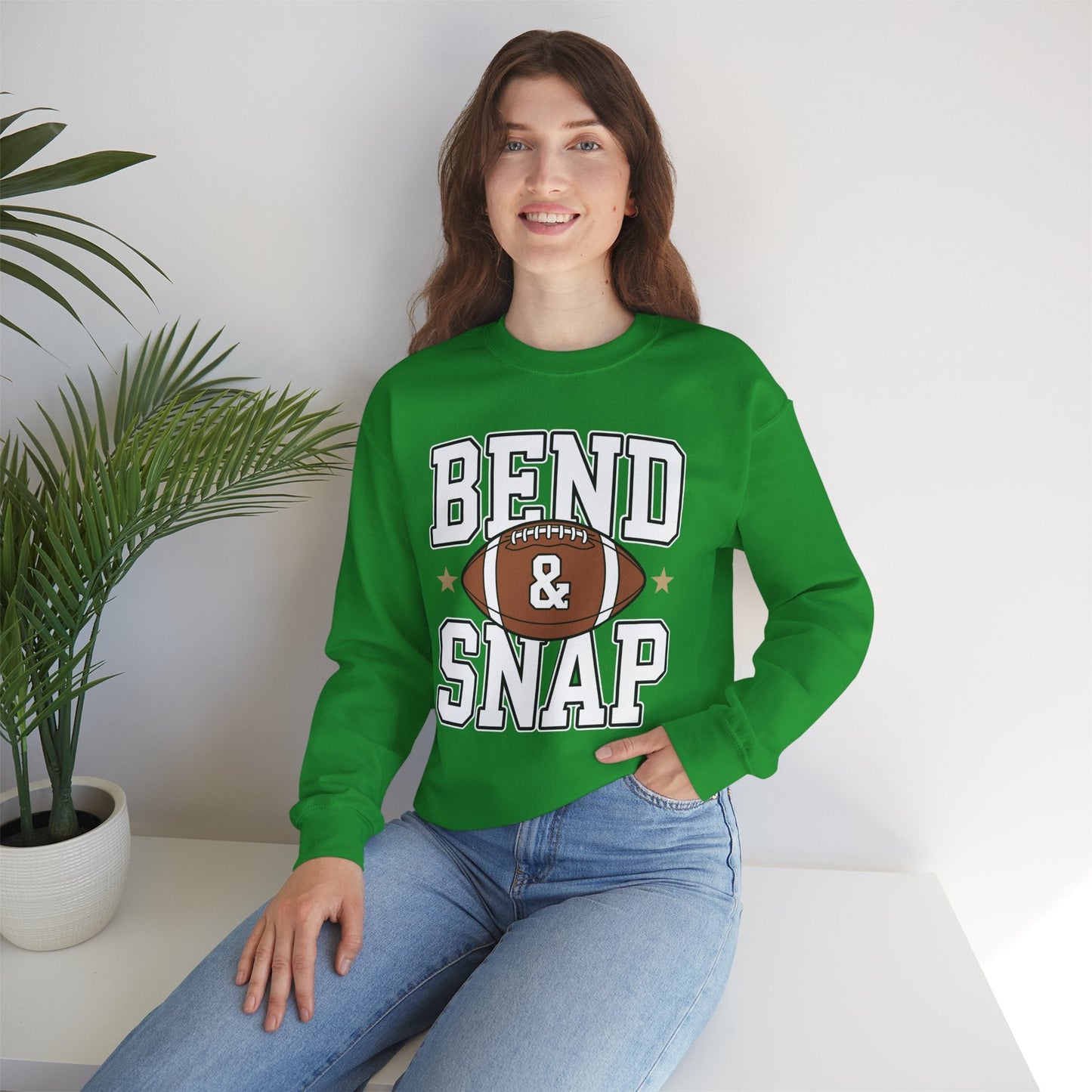 Funny Game Day Touchdown Season Cute Bend and Snap Football Sweatshirt