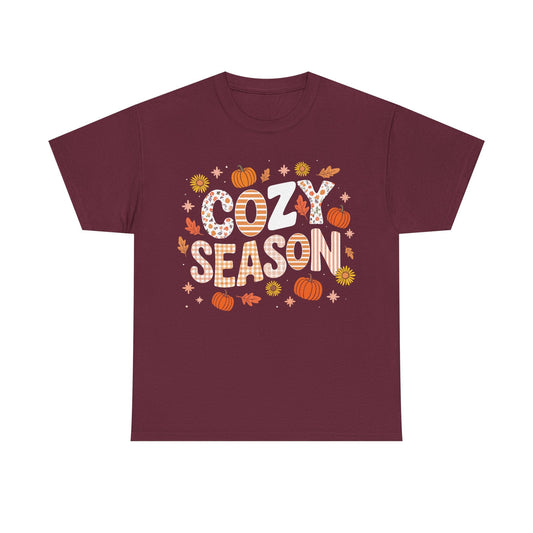 Cozy Season Autumn Fall Vibes Halloween Thanksgiving Pumpkin T-Shirt