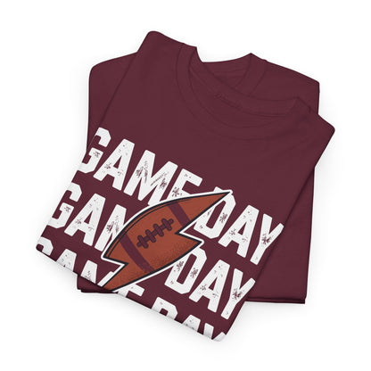 Vintage Game Day Football Lightning Bolt Funny Team Sport T-Shirt