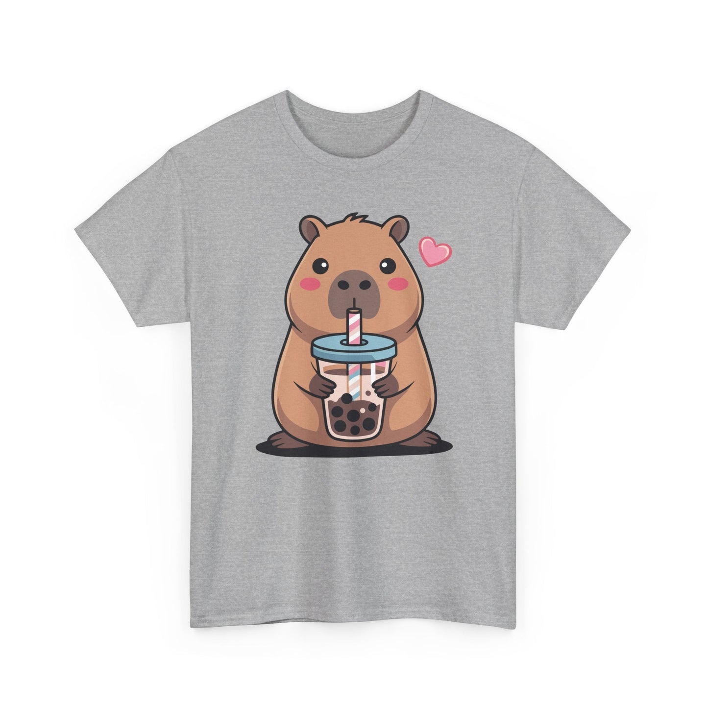 Cute Capybara Kawaii Anime Drinking Bubble Tea Lover Girls T-Shirt