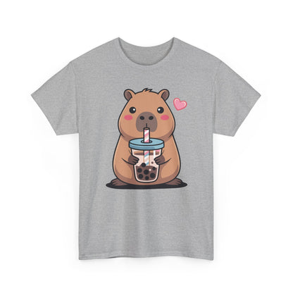 Cute Capybara Kawaii Anime Drinking Bubble Tea Lover Girls T-Shirt