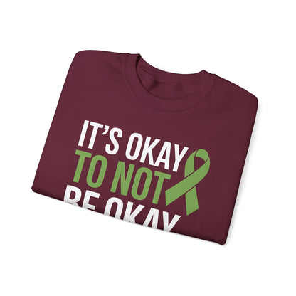 Its Okay To Not Be Okay Mental Health Awareness Ribbon Sweatshirt