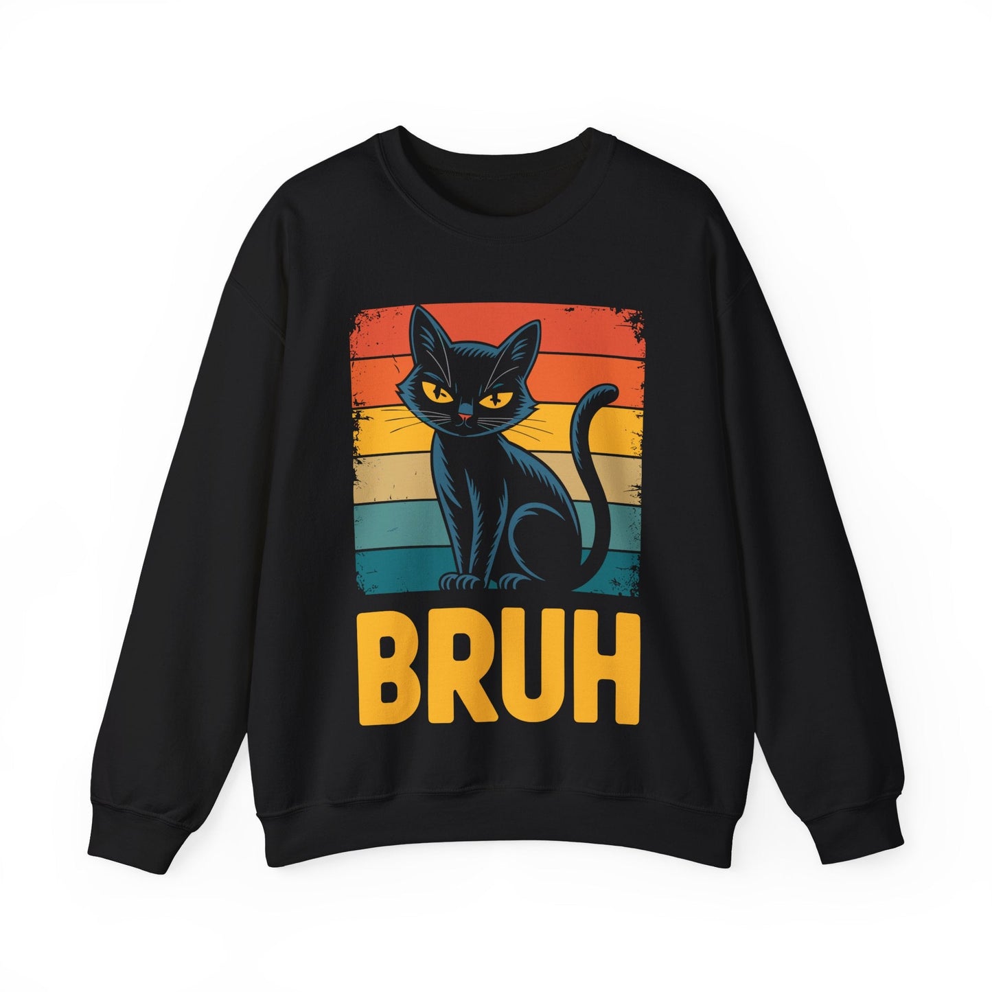 Funny Cat Bruh For Teens Boys Girls Men Women Meme Graphic Sweatshirt