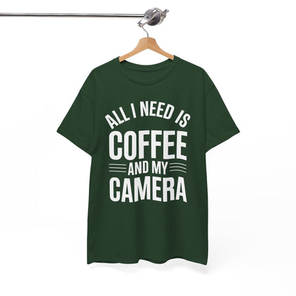 All I Need Is Coffee And My Camera Photography Gift T-Shirt