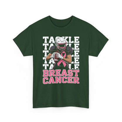 Tackle Football Breast Cancer Awareness Pink Ribbon T-Shirt