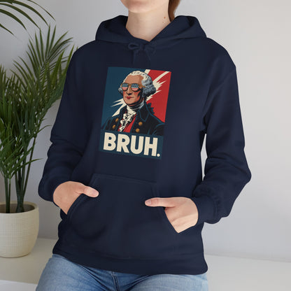 4th Of July 2025 George Washington Bruh. Meme Patriotic Hoodie