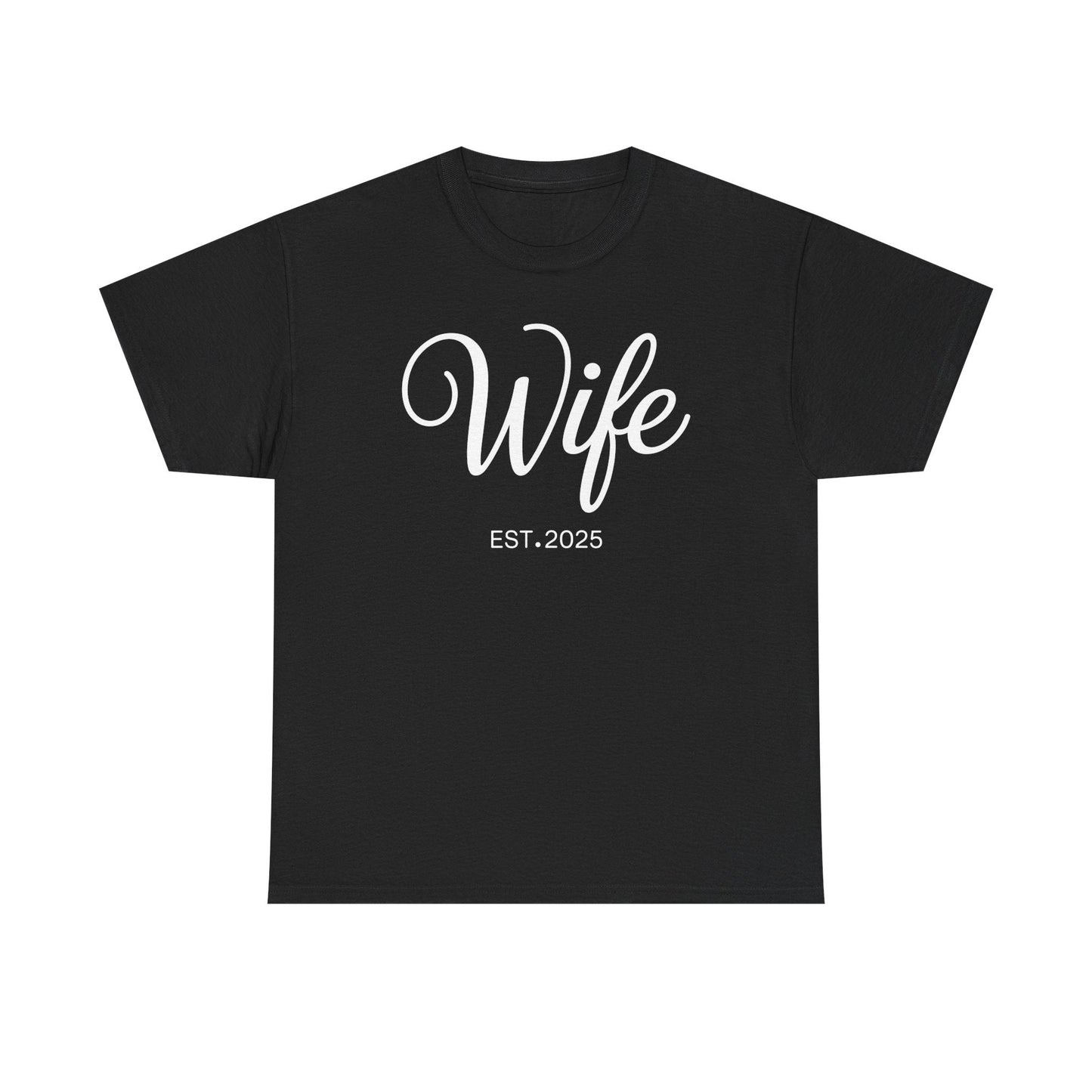 Wife Est 2025 Just Married Honeymoon Wedding Couples T-Shirt