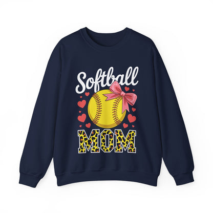 Softball Mom Headband Leopard Softball Ball Mothers Day Mama Sweatshirt