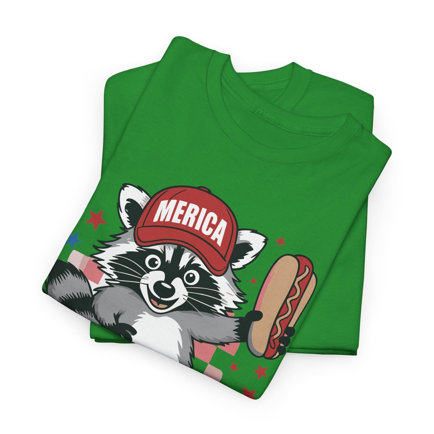 Red White And Feral Raccoon 4th of July Saying Meme T-Shirt
