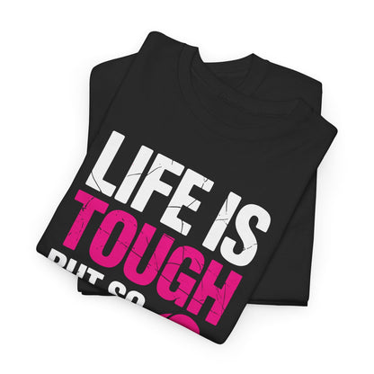 Life Is Tough But So Is My Wife Breast Cancer Awareness Gift T-Shirt
