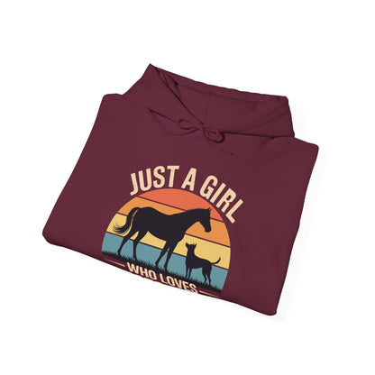 Just A Girl Who Loves Horses and Dogs Women Girls Hoodie