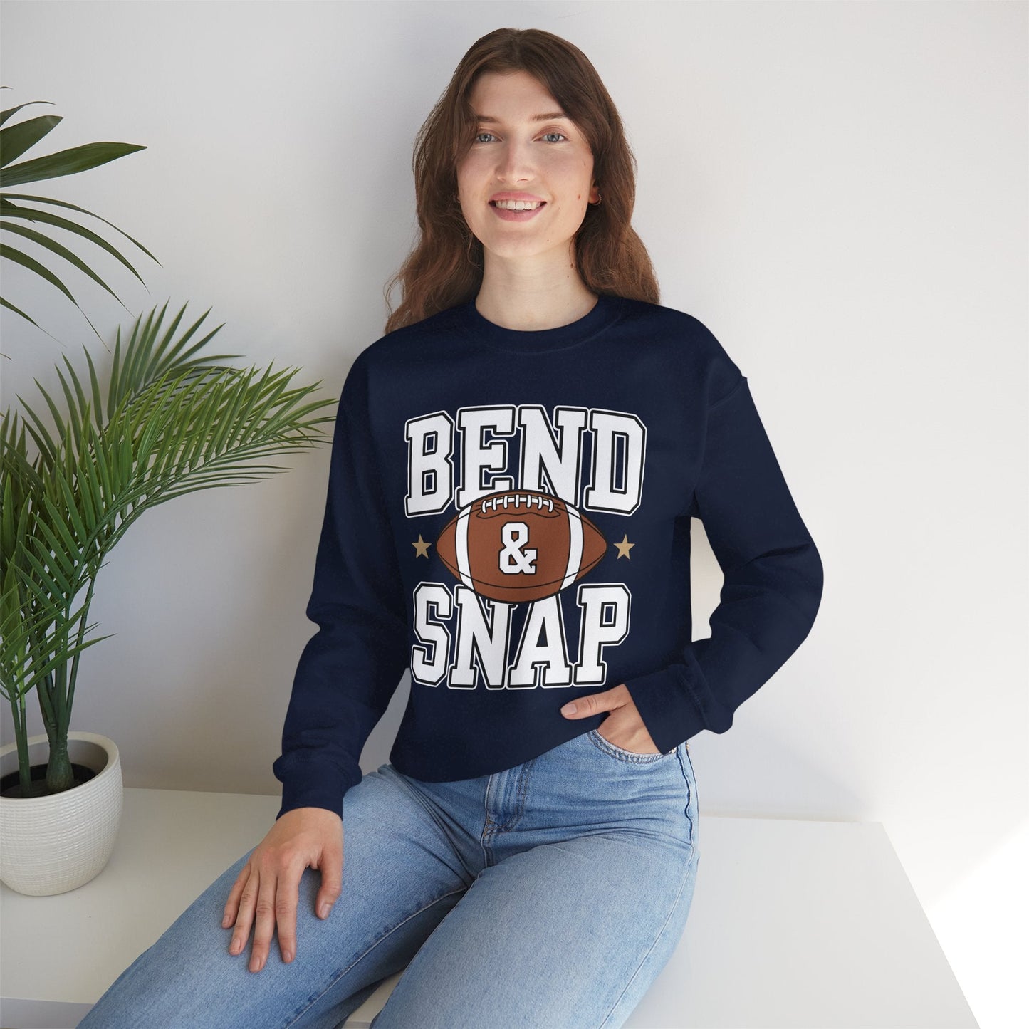 Funny Game Day Touchdown Season Cute Bend and Snap Football Sweatshirt