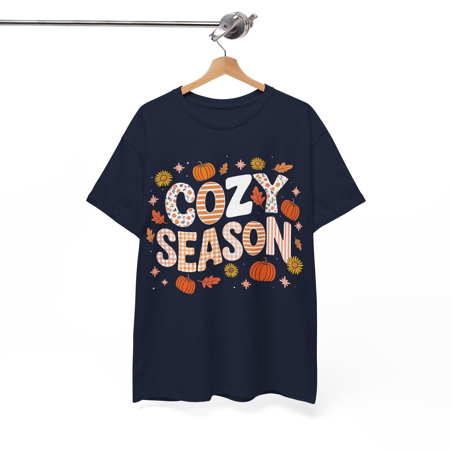 Cozy Season Autumn Fall Vibes Halloween Thanksgiving Pumpkin T-Shirt