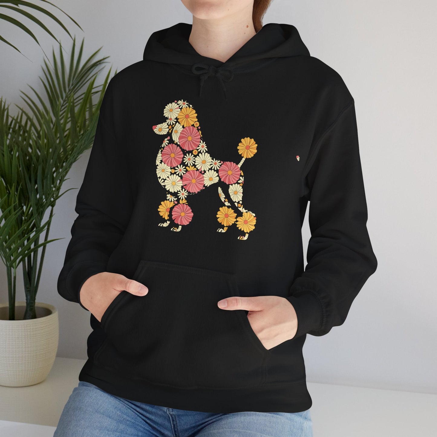Funny Floral FLower Poodle Mom Grandma Womens Mothers Day Hoodie