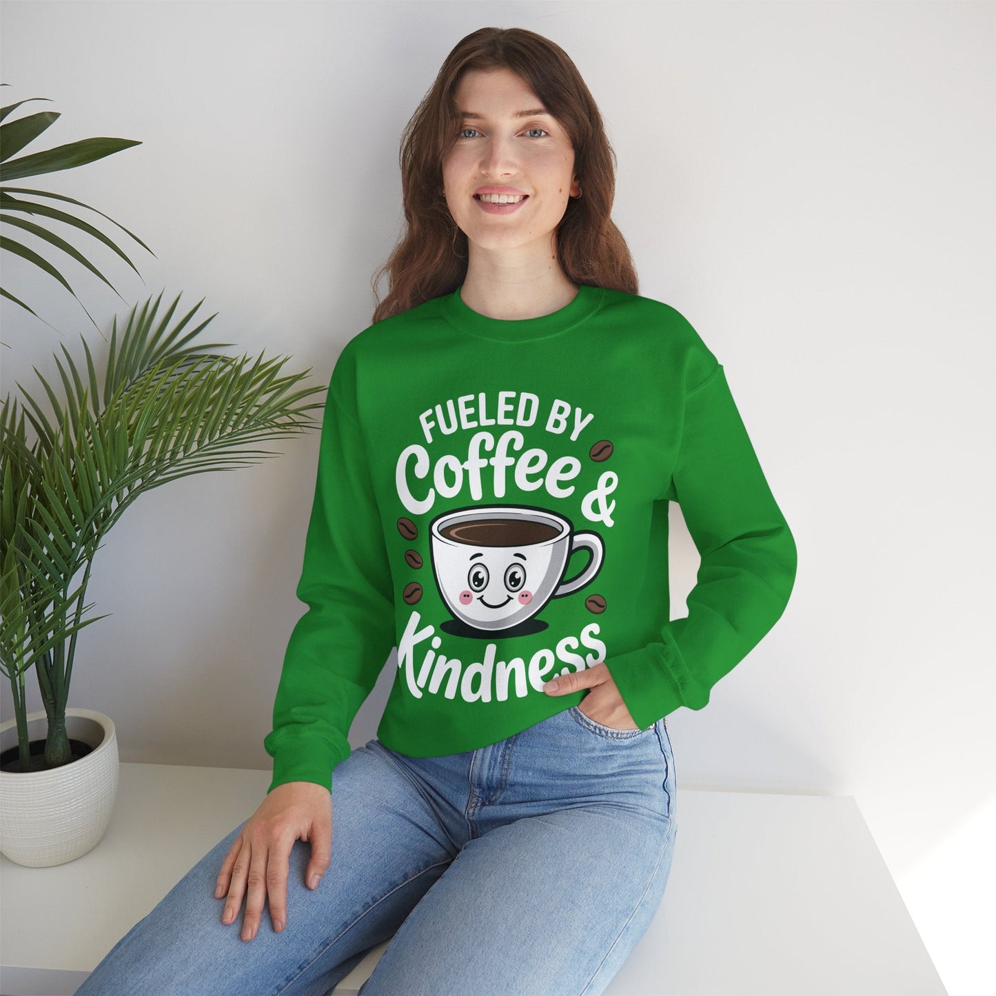 Funny Coffee Lover Fueled by Coffee And Kindness Sweatshirt