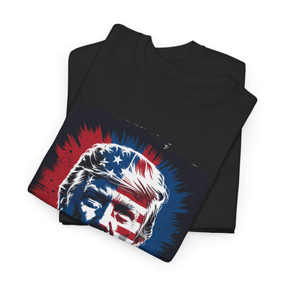 President Trump Portrait 4th July T-Shirt