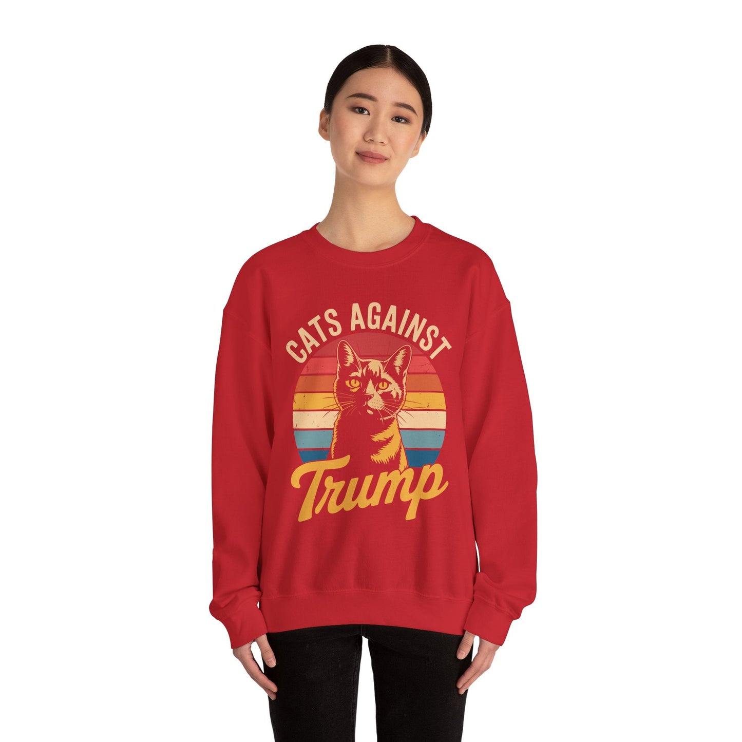 Cats Against Trump Funny Anti Trump Election Funny Cat Sweatshirt