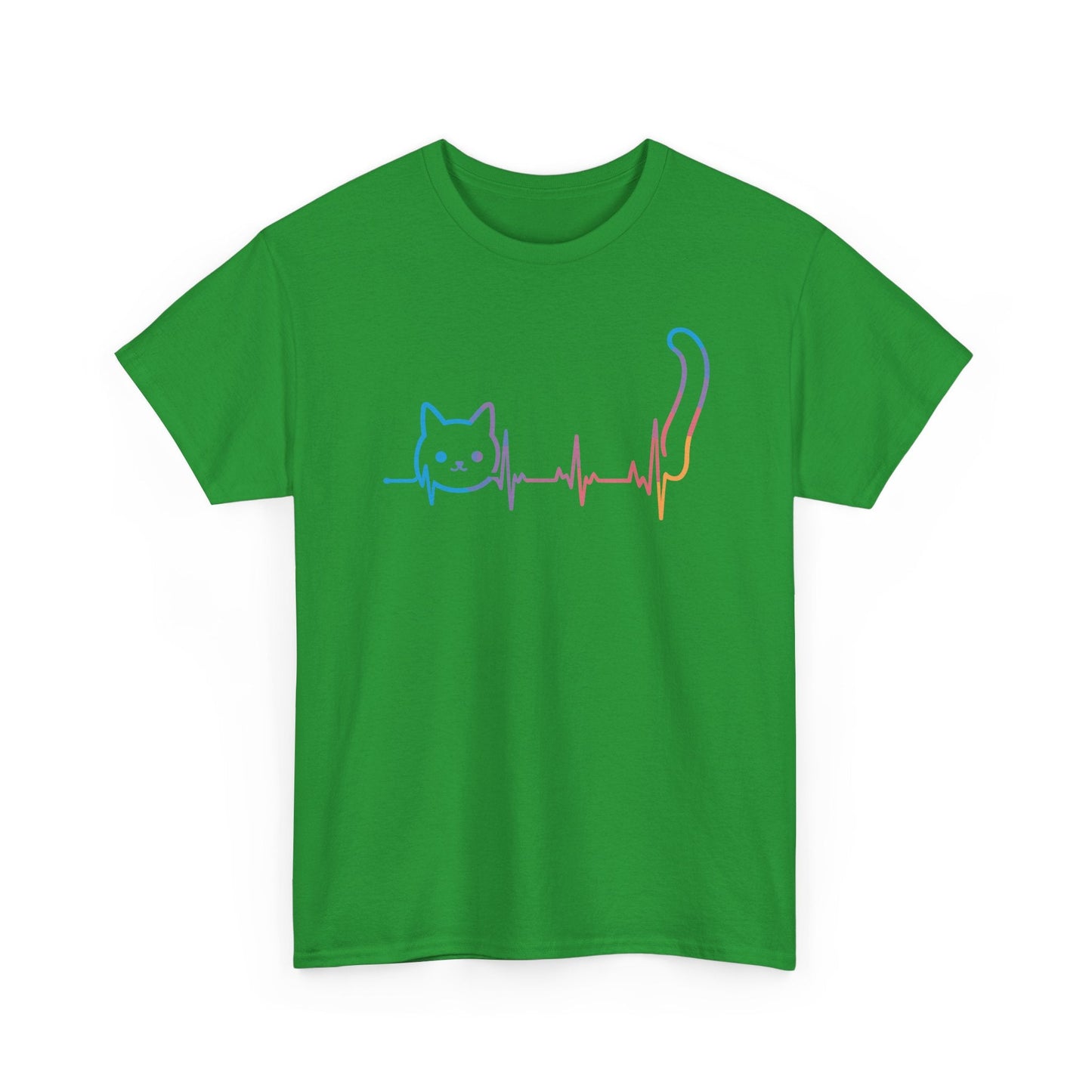 Heartbeat Cat Lover Animal Silhouette Cute Cat T-Shirt