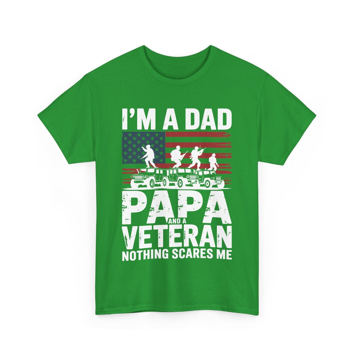 I'm A Dad Papa And Veteran Funny Retro Dad Papa Grandpa T-Shirt
