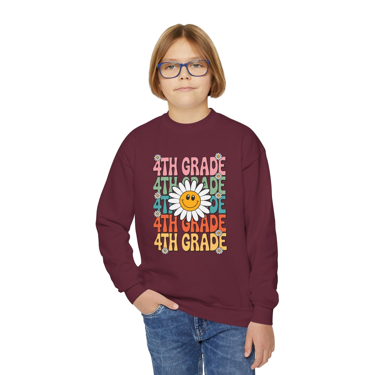 Groovy 4th Grade Back To School First Day of Fourth Grade Sweatshirt