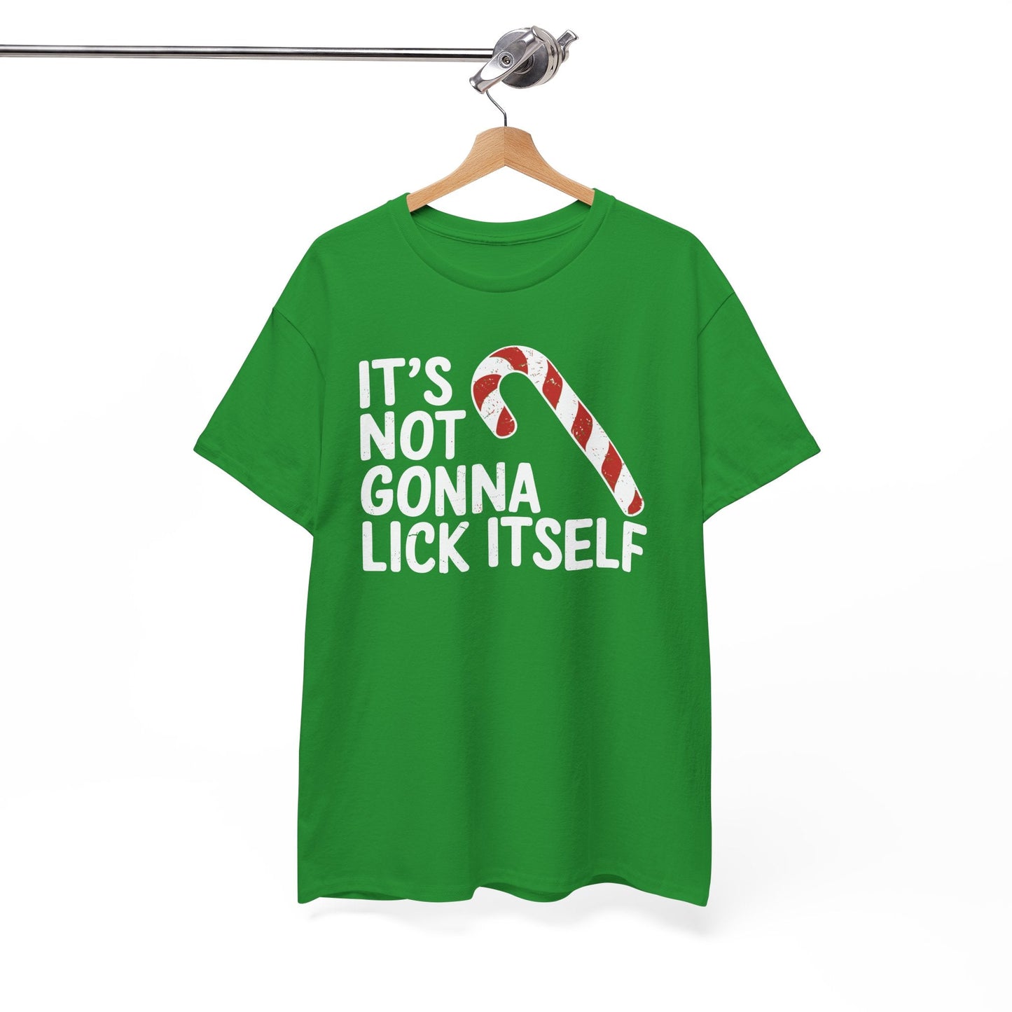 Funny Candy Cane Lick Itself Adult Christmas in July Gift T-Shirt