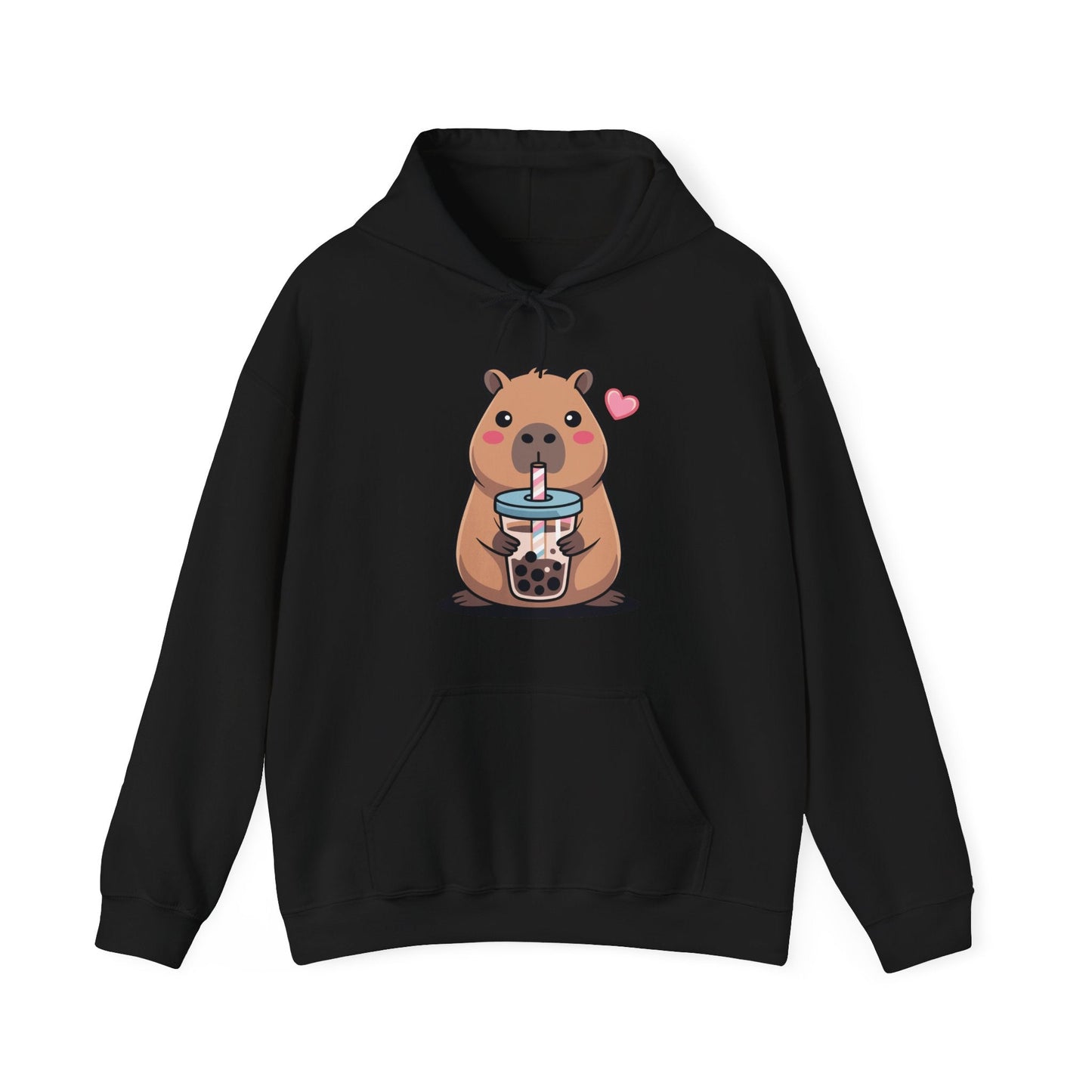 Cute Capybara Kawaii Anime Drinking Bubble Tea Lover Girls Hoodie