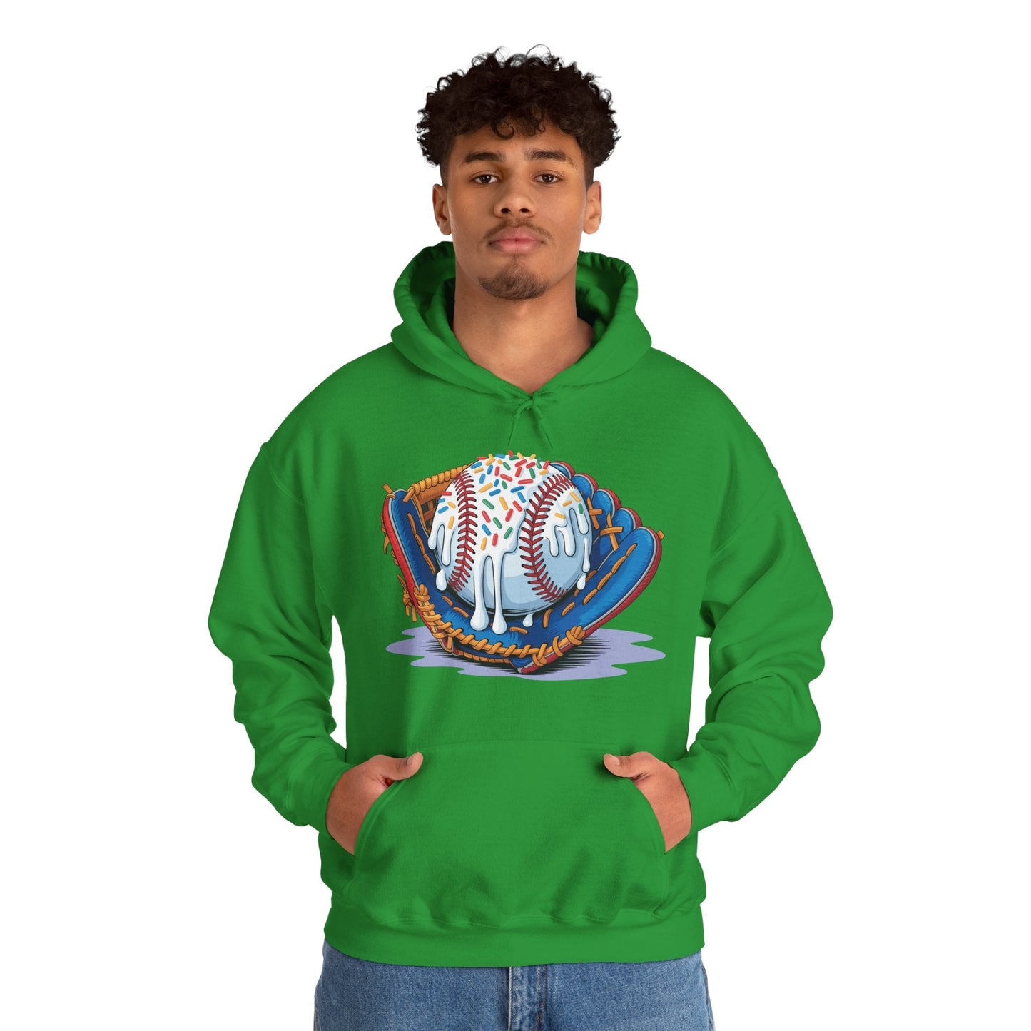 Baseball Drip Ice Cream Sprinkles Baseball Glove Hoodie