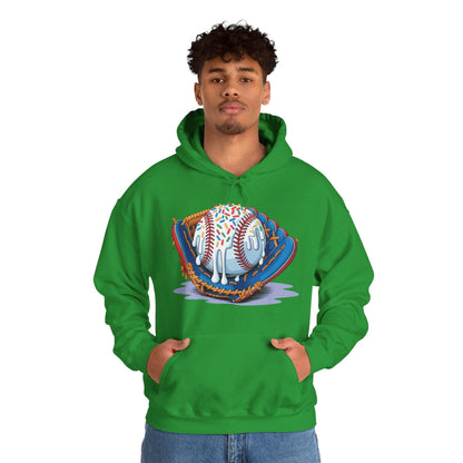 Baseball Drip Ice Cream Sprinkles Baseball Glove Hoodie