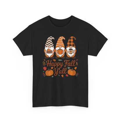 Happy Fall Y'all Gnome Pumpkin Autumn Thanksgiving Men Women T-Shirt