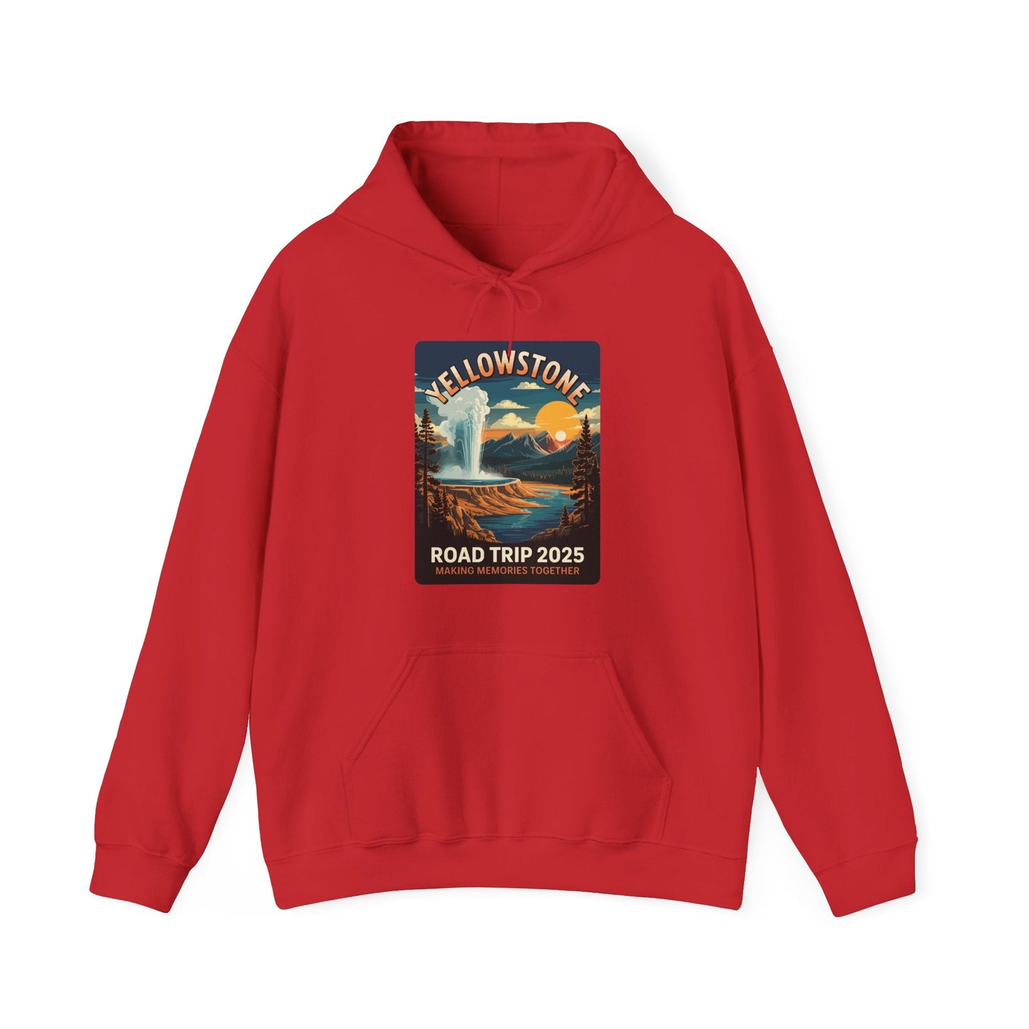 Yellowstone Family Road Trip 2025 National Park Outdoor Hoodie