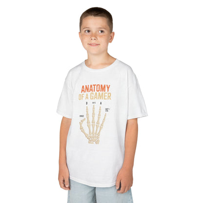 Funny Anatomy Of A Gamer Skeleton Hand Boys Kids Teens T-Shirt