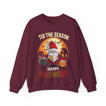 Happy Hallothanksmas Halloween Thanksgiving Merry Christmas Sweatshirt