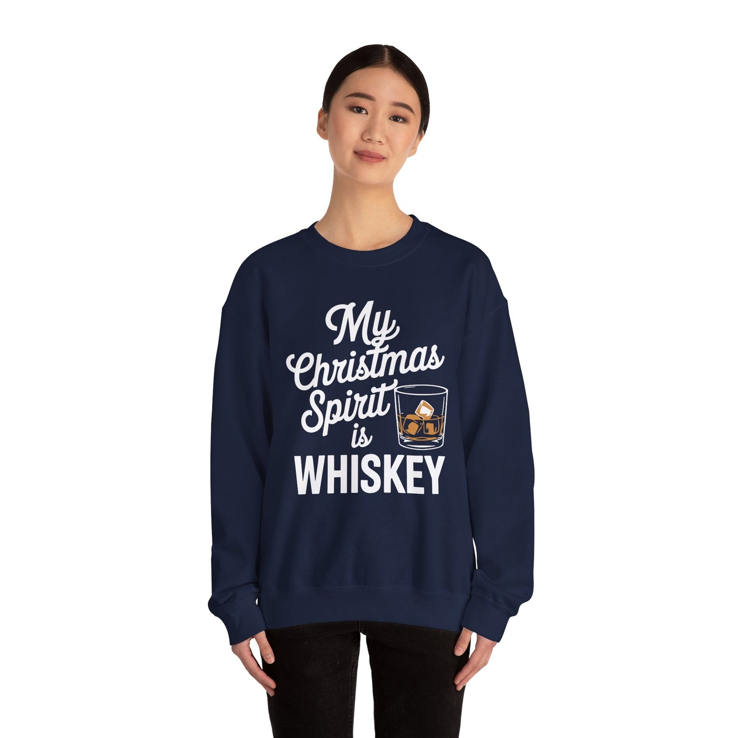 Funny Christmas Drinking Shirt Whiskey Liquor Drinker Saying Sweatshirt