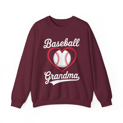 Baseball Grandma Women Baseball Heart Mothers Day Sweatshirt