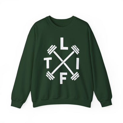 LIFT Weightlifting Fitness Barbells Crossed Circle Sweatshirt