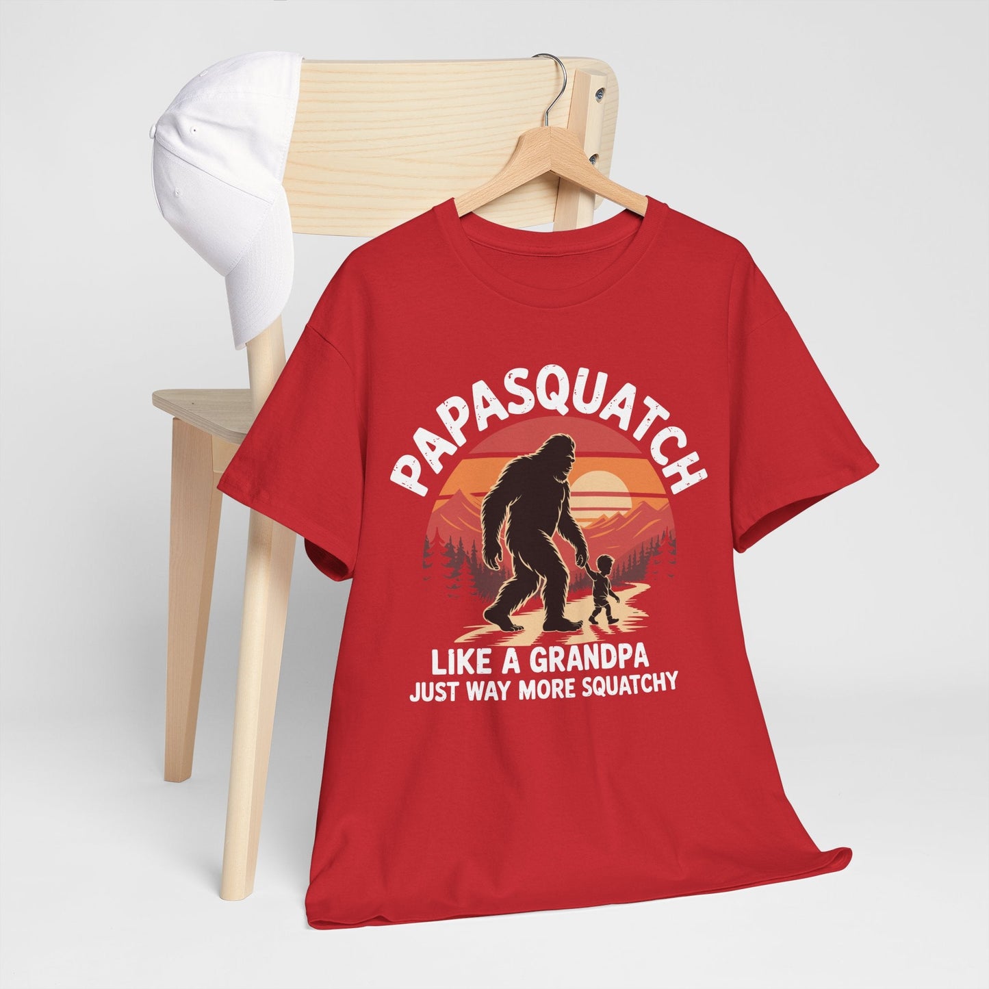 Retro Papa Squatch Like A Grandpa Funny Bigfoot Sasquatchy T-Shirt
