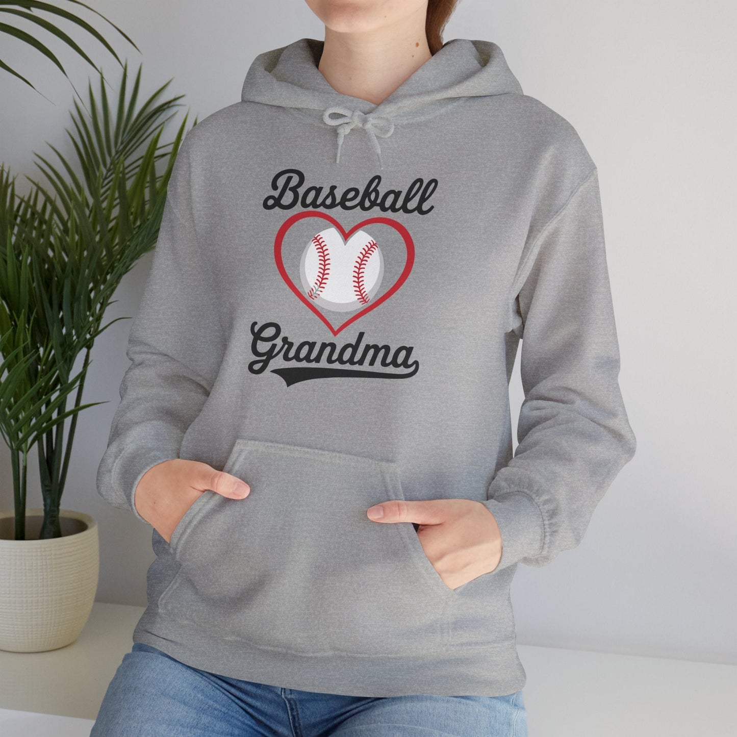 Hoodie Baseball Grandma Heart Design Mother's Day Gift