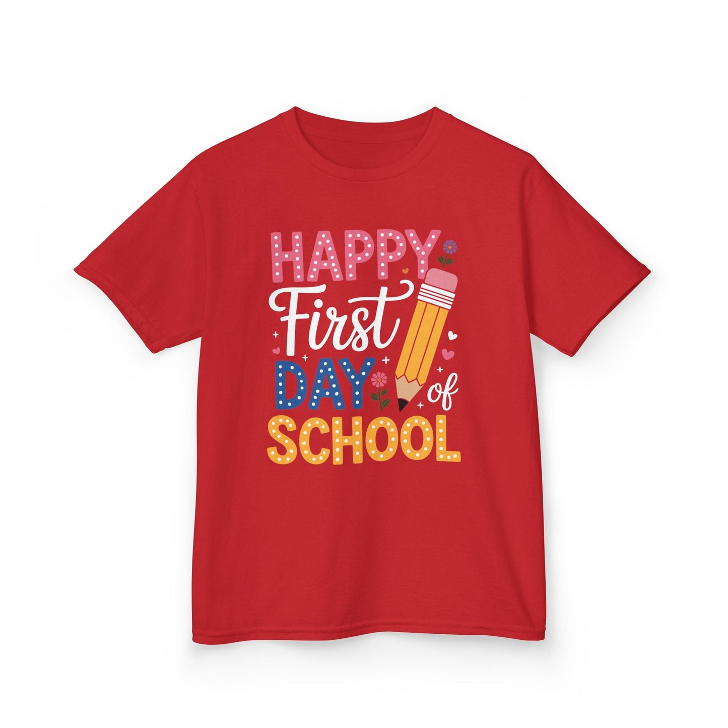 Happy First Day of School Pencil Teacher Cute Back to School T-Shirt