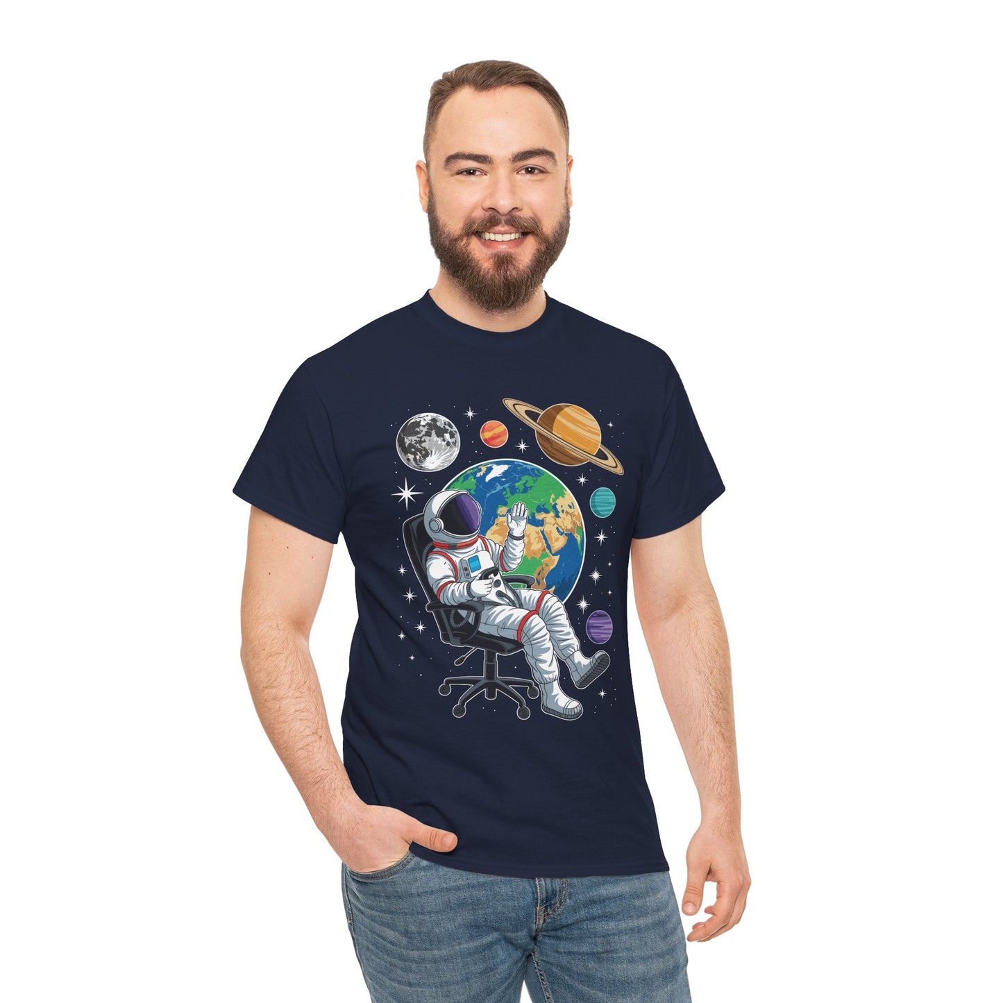 Astronaut Gamer Space Gaming System Planets T-Shirt